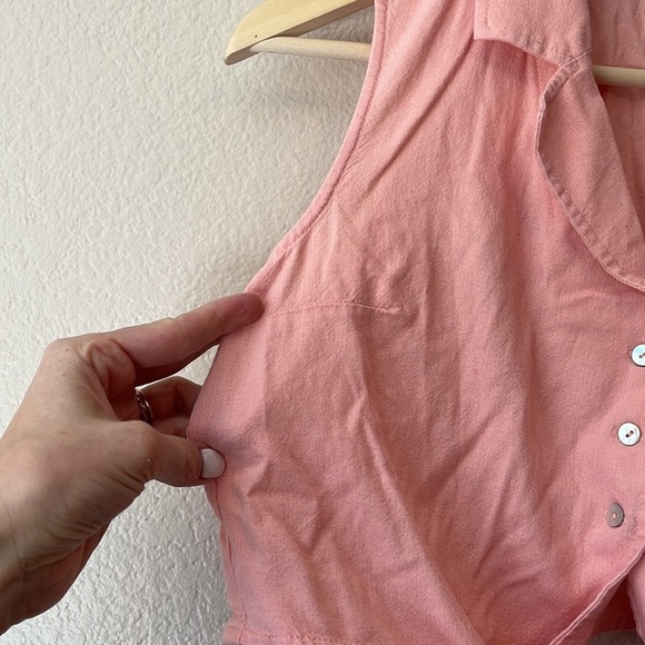 Forever 21 Cropped Bottom Up Blouse Pink size extra small - Picture 4 of 6